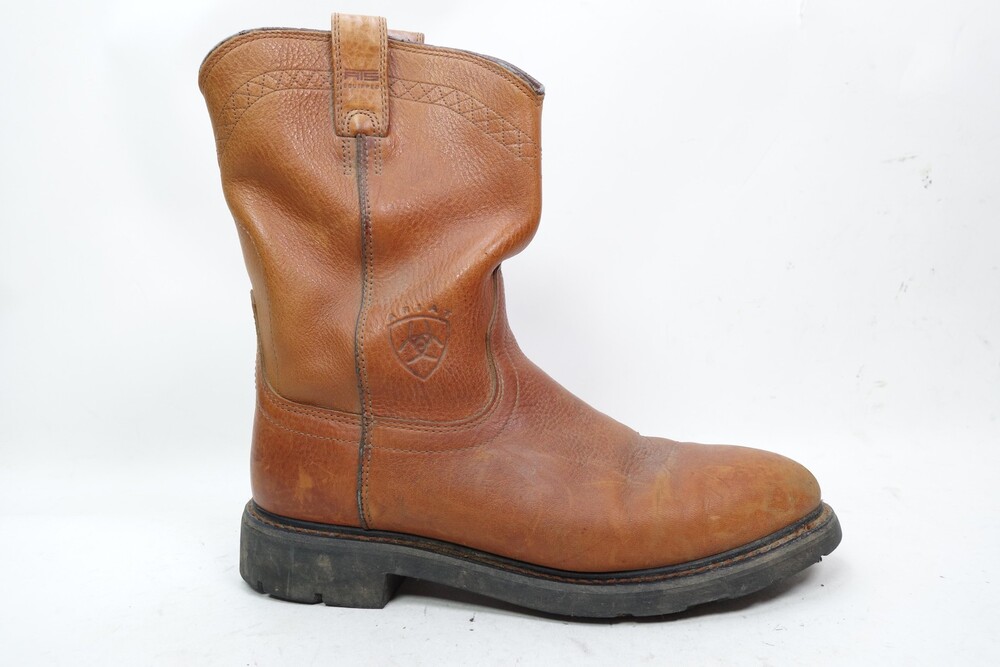 Ariat Work Boots Mens Size 11.5 D Brown Leather Pull On Round Toe 37280